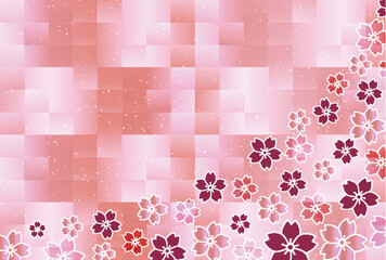 桜　和紙　模様　背景　