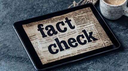 enhancing accuracy with a digital fact check on a tablet