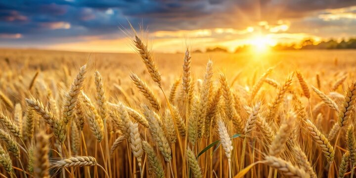 A field with wheat and tares growing together, highlighting their differences in shape and color