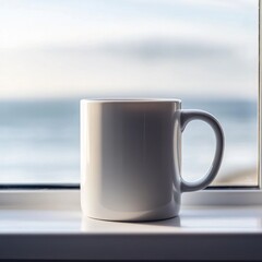 Coastal Window View Coffee Mug