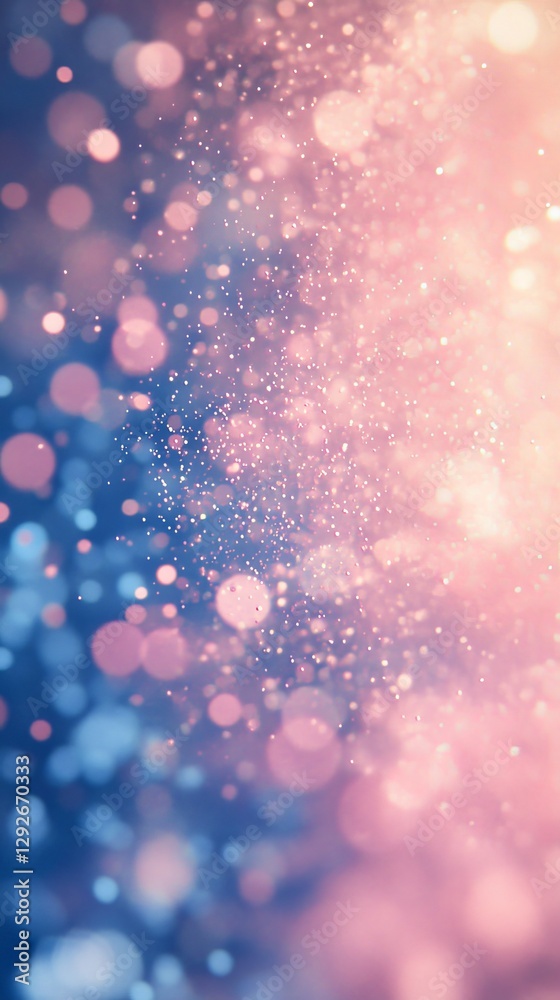 Poster abstract bokeh light pink and purple blurry background with sparkles. dreamy and magical festive atm