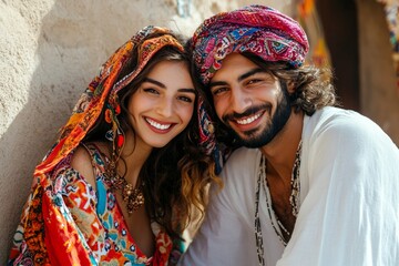 Commercial commercial idea. Valentine's day, soulmatescouple: impressive striking image of loving middle eastern young lovers. Sign of love and affection. Romantic photoshoot. Dreamy couple.