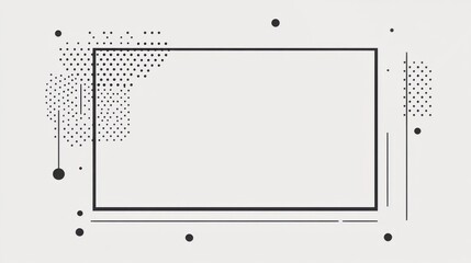 Abstract Composition with Rectangle, Dots, Lines and Circles