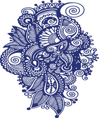 Beautiful flower art and mandala vector design