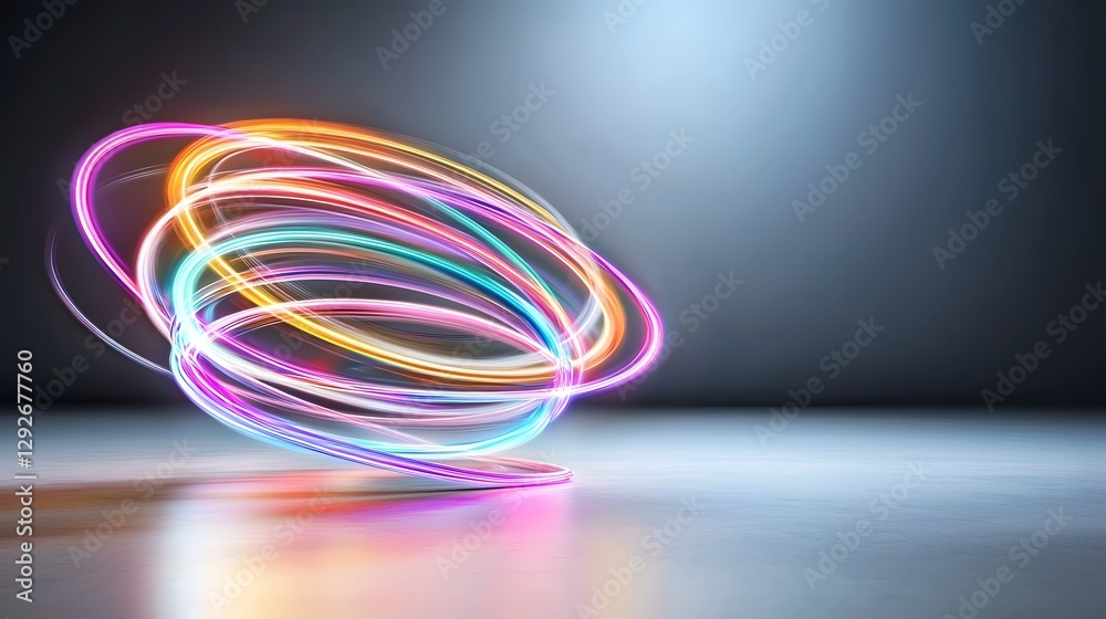 Fototapete Mesmerizing abstract display of colorful light and vapor dispersing in a dynamic flowing and visually striking pattern  This digital artwork showcases a captivating and ethereal aesthetic