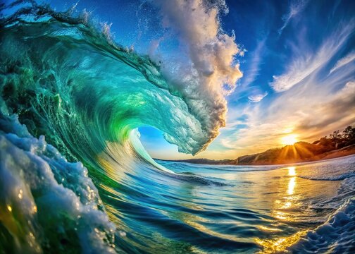 Fast-moving rip current highlighted in a close-up drone shot of ocean foam.