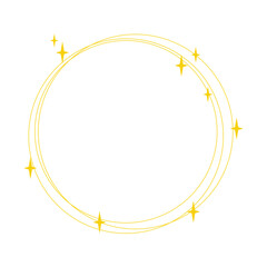 Gold Circle with Wreath Laurel