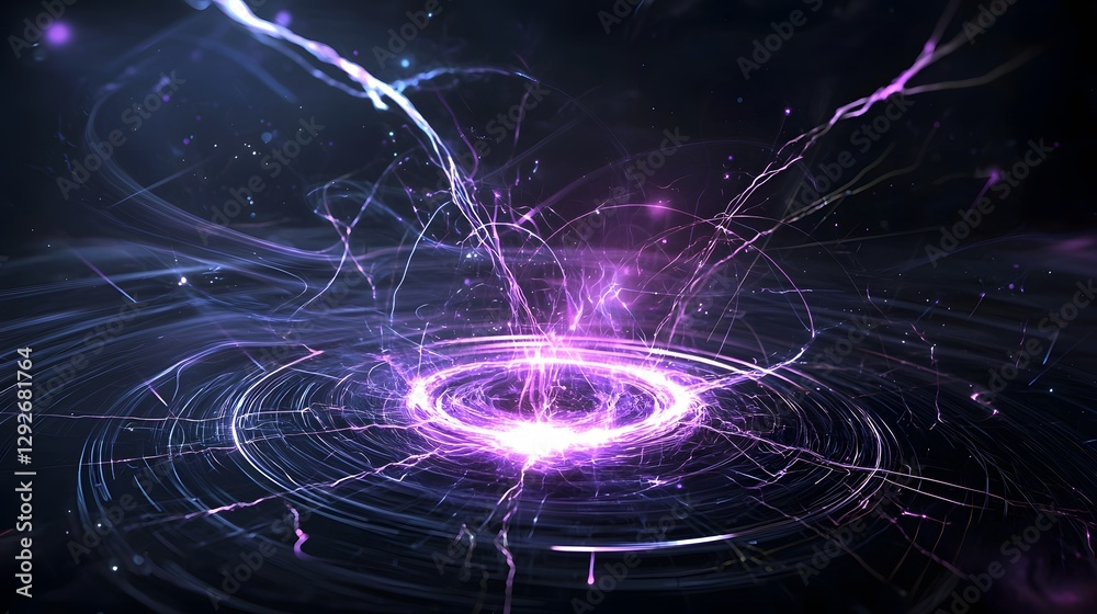 Poster pulsating extraterrestrial energy core radiating otherworldly luminous cosmic glow of radiant plasma
