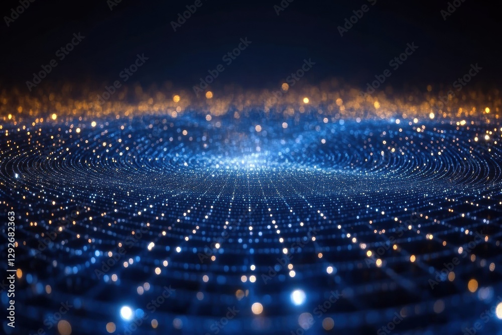 Aufkleber colorful lights create a dynamic digital landscape with shimmering effects during nighttime. generat
