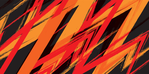 Abstract Sports Background with Blue and Orange Brush Texture and Halftone Effect. Retro Grunge Background for Banner or Poster Design