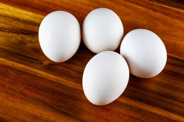 eggs on wooden table