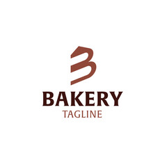 Cake-Themed Letter B Logo for Pastry and Bakery Branding