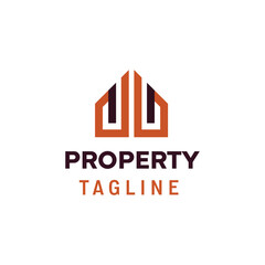 Elegant House Logo with Letter E for Property Branding