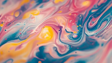 Naklejka premium an abstract painting with vibrant colors that blend together