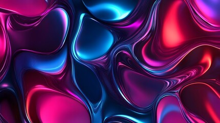 an abstract art piece of colorful swirling liquid surface with glossy appearance and gradient tones