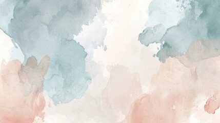 Fototapeta premium Soft Abstract Watercolor Background in Subtle Blue and Pink Tones