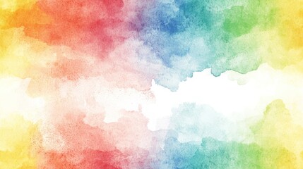 Vibrant Watercolor Background with Abstract Colorful Patterns