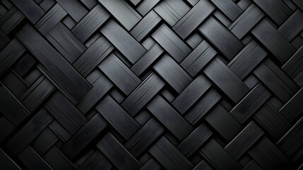 a close-up of a black woven texture. This pattern is both intricate and modern