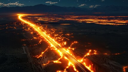 A massive interstellar highway of glowing plasma connecting Earth to a distant exoplanet