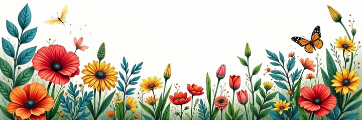 Artistic hand-drawn sketch of nature elements for creative projects, botanical, vintage, rustic