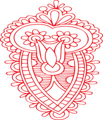 Beautiful flower art and mandala vector design