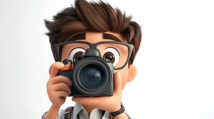 Capturing moments young photographer in studio digital art creative angle