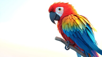Fototapeta premium Scarlet macaw wildlife close-up photography from the rainforest