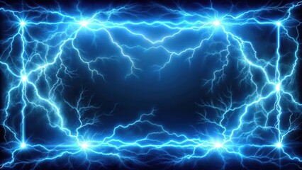 Electric Border with Lightning Bolts, Electric Storm, Lightning Bolt