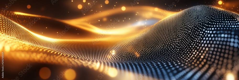 Leinwandbilder abstract representation of business trust and agreement in a dynamic, futuristic setting with golden