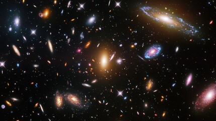 Obraz premium A celestial mirror lake reflects entire galaxies creating an infinite loop of cosmic beauty