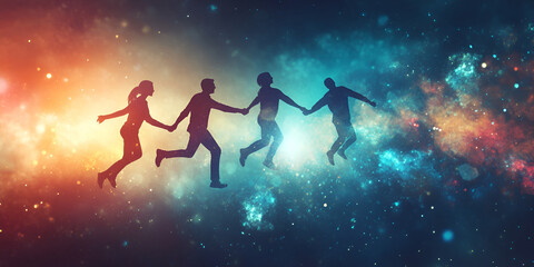 Naklejka premium Empowered Teams Shaping the Future with Innovation and Collaboration