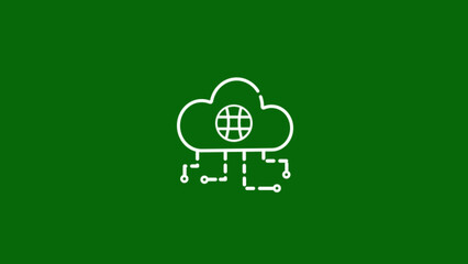 Cloud chip Icon. Cloud Data net Icon
