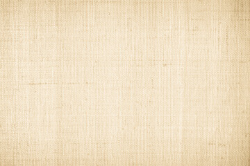 Brown sackcloth woven texture background in natural pattern. Jute hessian burlap, linen background in light beige cream color blank. Weaving canvas fiber line cotton cloth textured as organic.