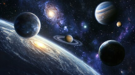 A surreal planetary alignment forms a perfect cosmic symmetry among distant galaxies