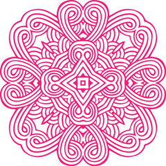 Beautiful flower art and mandala vector design