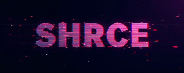Distorted typography in vector glitch style on dark background, abstract, internet