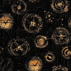 Naklejka premium Stylish clock integrated with gears representing the perfect fusion of function and design