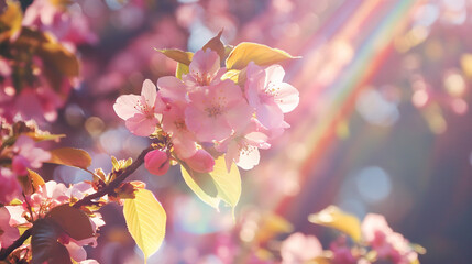 cherry blossoms and prismg generated by AI