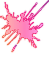 Pink neon brush splatter 