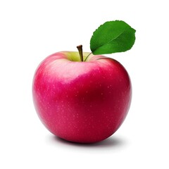 Isolated with white background about red apple