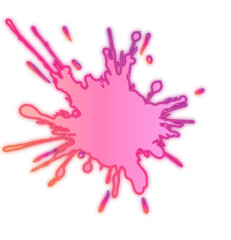 Pink neon brush splatter 