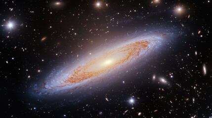 Fototapeta premium A massive intergalactic rift appears in the sky revealing a swirling void of pure energy