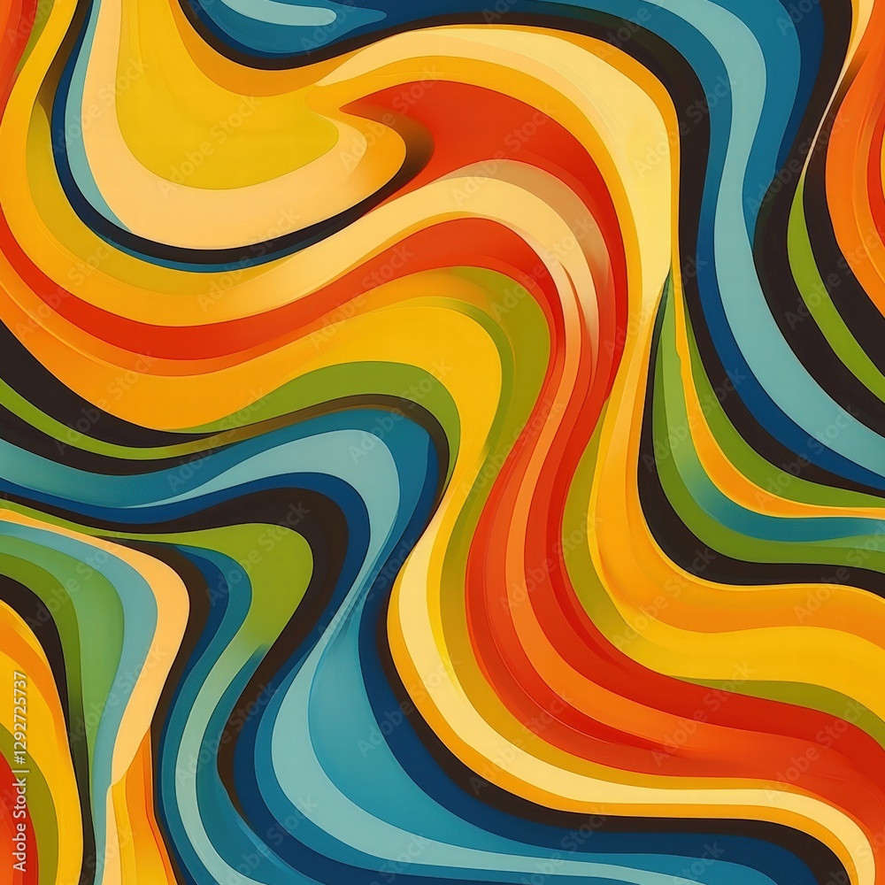 Poster a colorful pattern displaying an array of vibrant hues and shapes creating a joyful composition