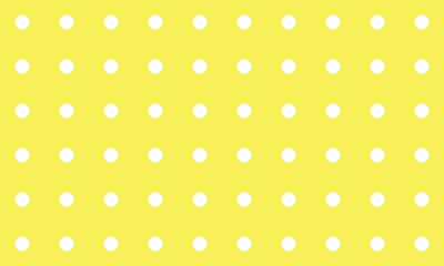 Seamless pattern of white circle shapes grid on yellow background