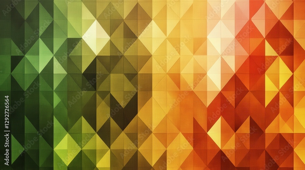 Poster abstract geometric pattern showcasing a vibrant gradient of colors transitioning smoothly