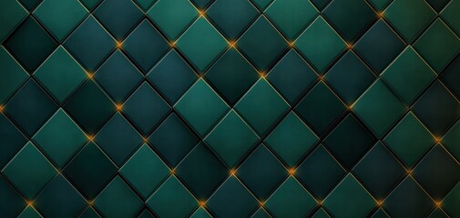 Dark Green Teal Diamond Geometric Pattern Modern Minimalism Ambient Light Background