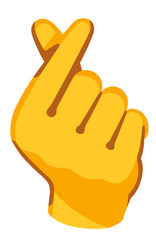Hand With Index Finger And Thumb Crossed Emoji