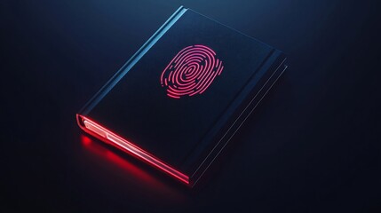 Cybersecurity Book: Digital Fingerprint on a Dark Cover