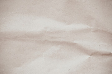 Old paper vintage texture surface for background. Recycle pale brown paper crumpled texture, Cream color recycled kraft paper texture blank with copy space for text.