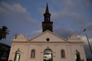 church of le diamant at evening, martinique, martinica